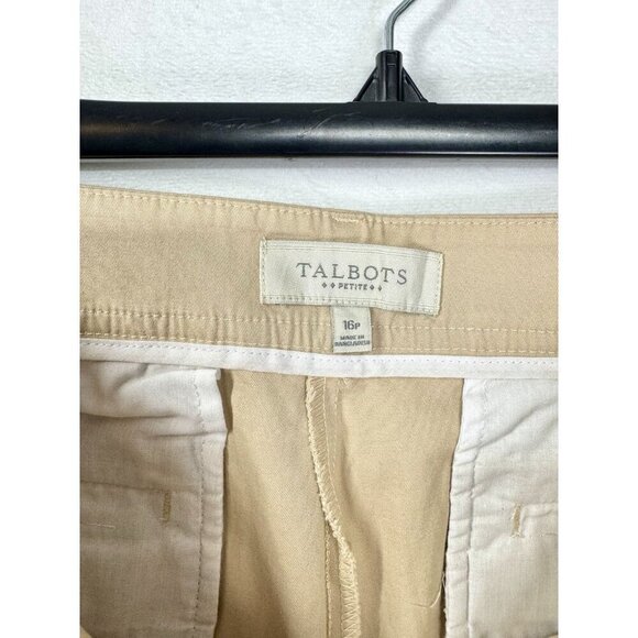 NWT Talbots Simply Flattering Bermuda Shorts Womens 16P Khaki Tan 9.5” High Rise - Picture 7 of 12